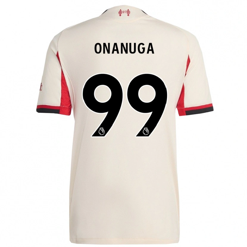 Danxen Niño Camiseta Fola Onanuga #99 Blanco Negro 2ª Equipación 2025/26 La Camisa