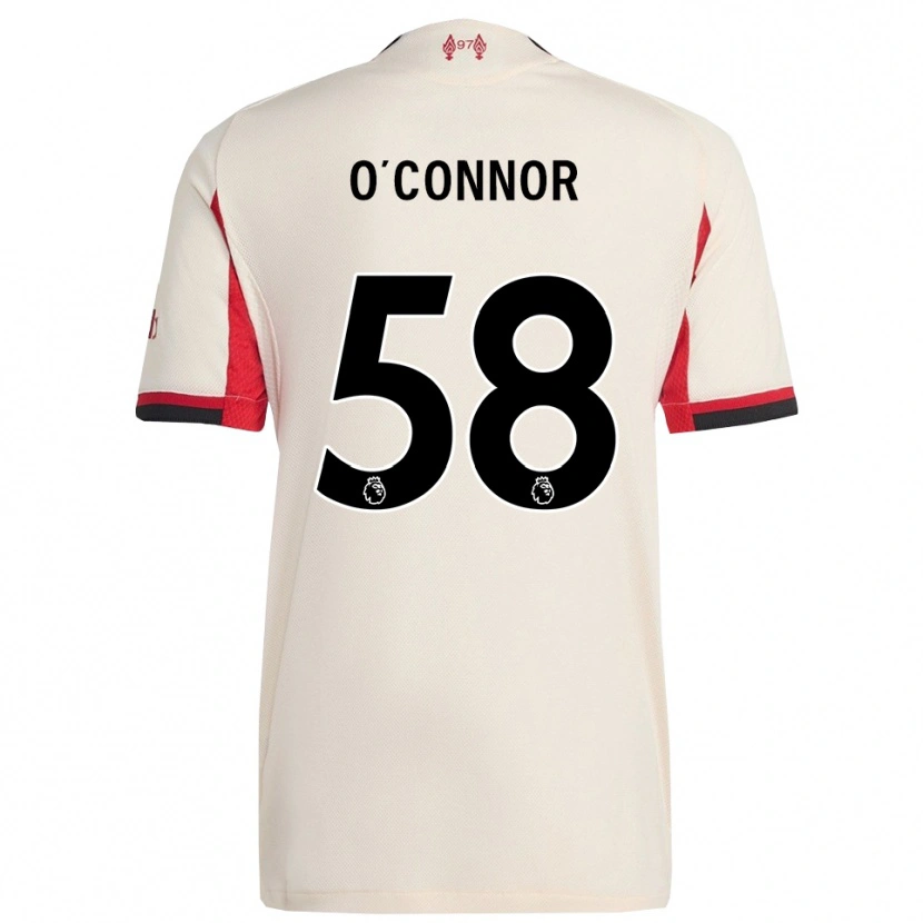 Danxen Niño Camiseta Oliver O'connor #58 Blanco Negro 2ª Equipación 2025/26 La Camisa