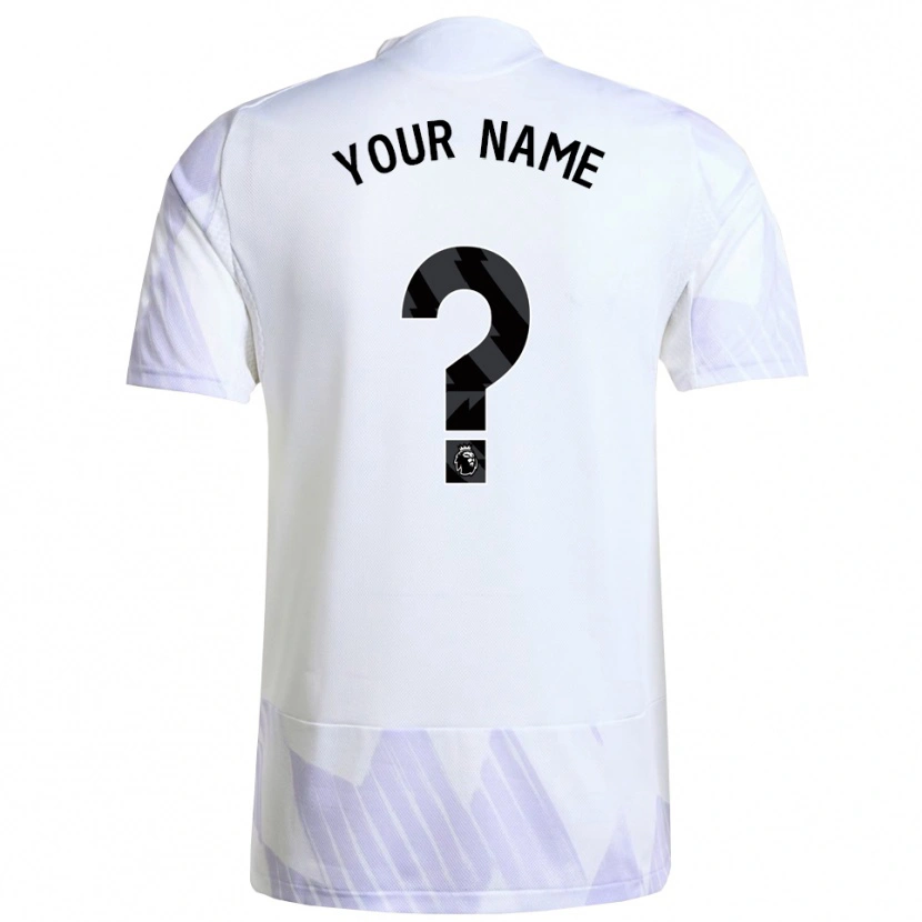 Danxen Niño Camiseta Su Nombre #0 Blanco Púrpura Púrpura 2ª Equipación 2025/26 La Camisa