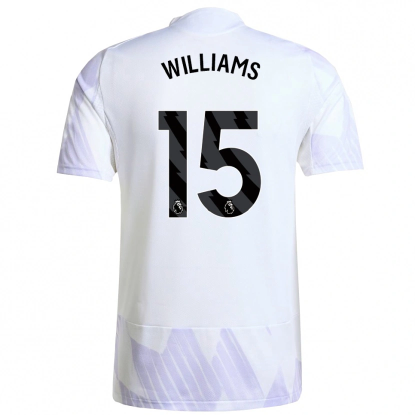 Danxen Niño Camiseta Joe Williams #15 Blanco Púrpura Púrpura 2ª Equipación 2025/26 La Camisa
