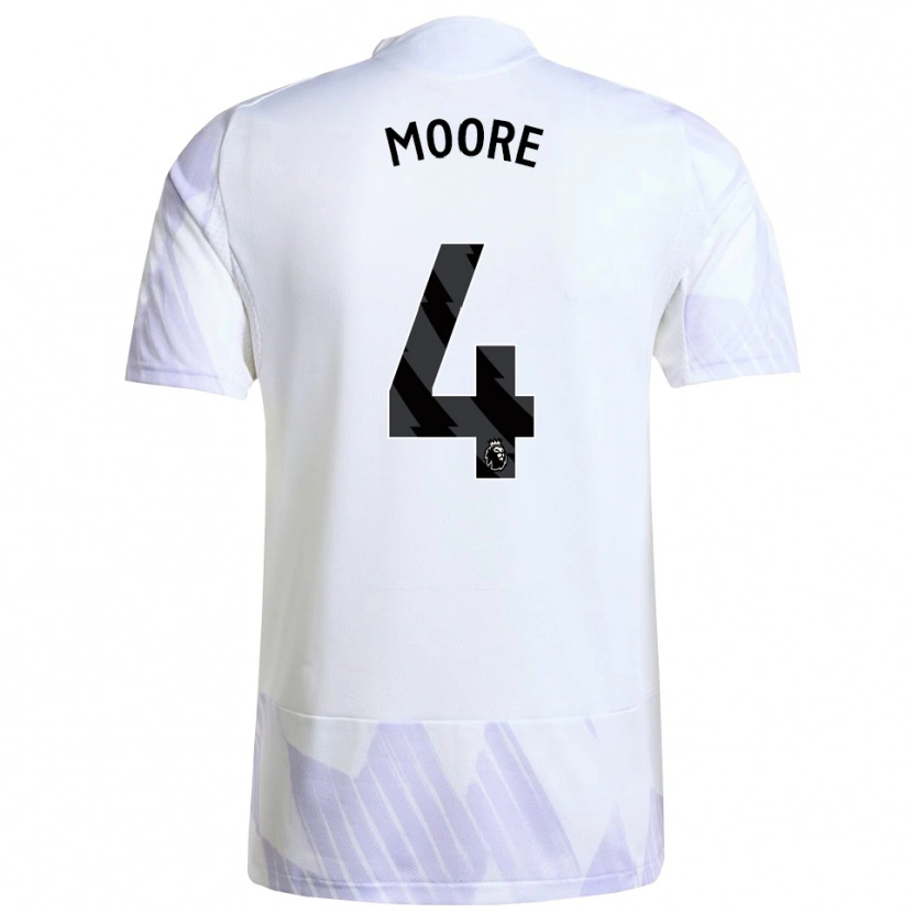 Danxen Niño Camiseta Jade Moore #4 Blanco Púrpura Púrpura 2ª Equipación 2025/26 La Camisa