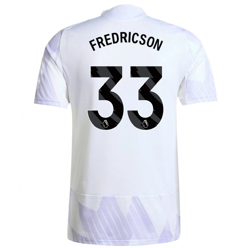 Danxen Niño Camiseta Tyler Fredricson #33 Blanco Púrpura Púrpura 2ª Equipación 2025/26 La Camisa