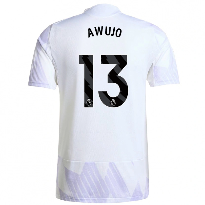 Danxen Niño Camiseta Simi Awujo #13 Blanco Púrpura Púrpura 2ª Equipación 2025/26 La Camisa