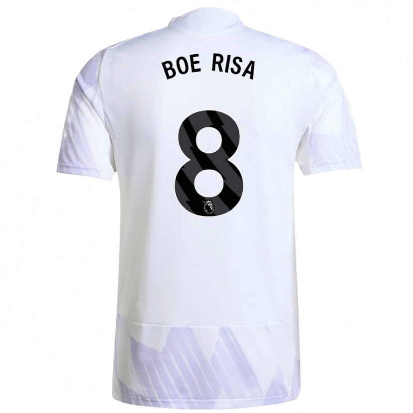 Danxen Niño Camiseta Vilde Boe Risa #8 Blanco Púrpura Púrpura 2ª Equipación 2025/26 La Camisa