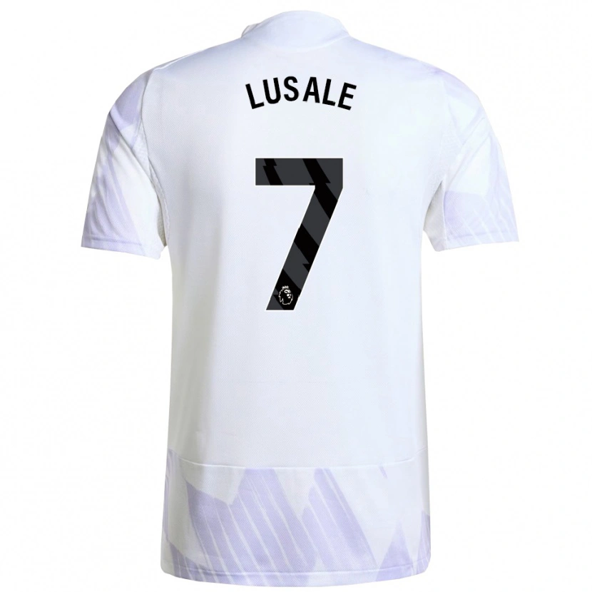 Danxen Niño Camiseta Samuel Lusale #7 Blanco Púrpura Púrpura 2ª Equipación 2025/26 La Camisa