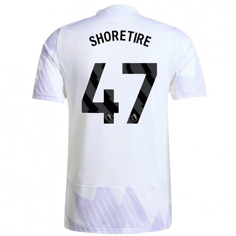 Danxen Niño Camiseta Shola Shoretire #47 Blanco Púrpura Púrpura 2ª Equipación 2025/26 La Camisa