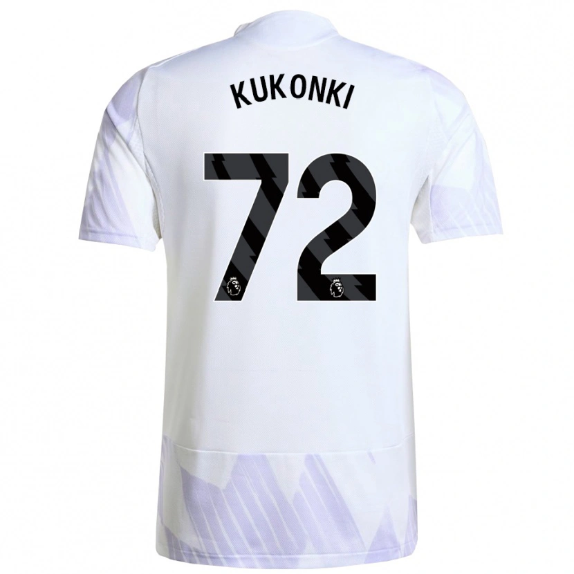 Danxen Niño Camiseta Godwill Kukonki #72 Blanco Púrpura Púrpura 2ª Equipación 2025/26 La Camisa