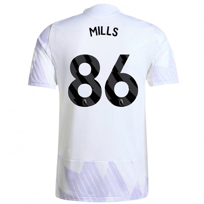 Danxen Niño Camiseta Albert Mills #86 Blanco Púrpura Púrpura 2ª Equipación 2025/26 La Camisa