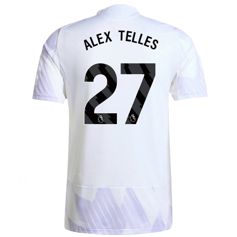 Danxen Niño Camiseta Alex Nicolao Telles #27 Blanco Púrpura Púrpura 2ª Equipación 2025/26 La Camisa