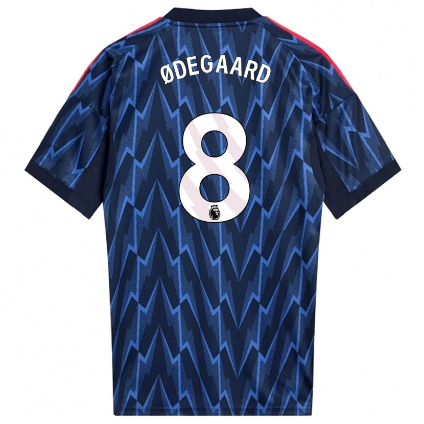 Danxen Niño Camiseta Martin Ødegaard #8 Marino Rojo 2ª Equipación 2025/26 La Camisa