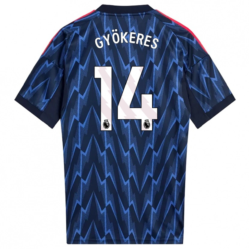 Danxen Niño Camiseta Viktor Gyökeres #14 Marino Rojo 2ª Equipación 2025/26 La Camisa