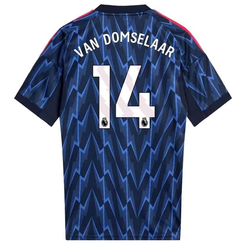 Danxen Niño Camiseta Daphne Van Domselaar #14 Marino Rojo 2ª Equipación 2025/26 La Camisa