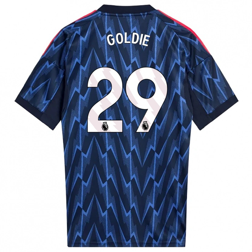 Danxen Niño Camiseta Teyah Goldie #29 Marino Rojo 2ª Equipación 2025/26 La Camisa