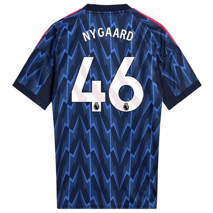 Danxen Niño Camiseta Lucas Nygaard #46 Marino Rojo 2ª Equipación 2025/26 La Camisa