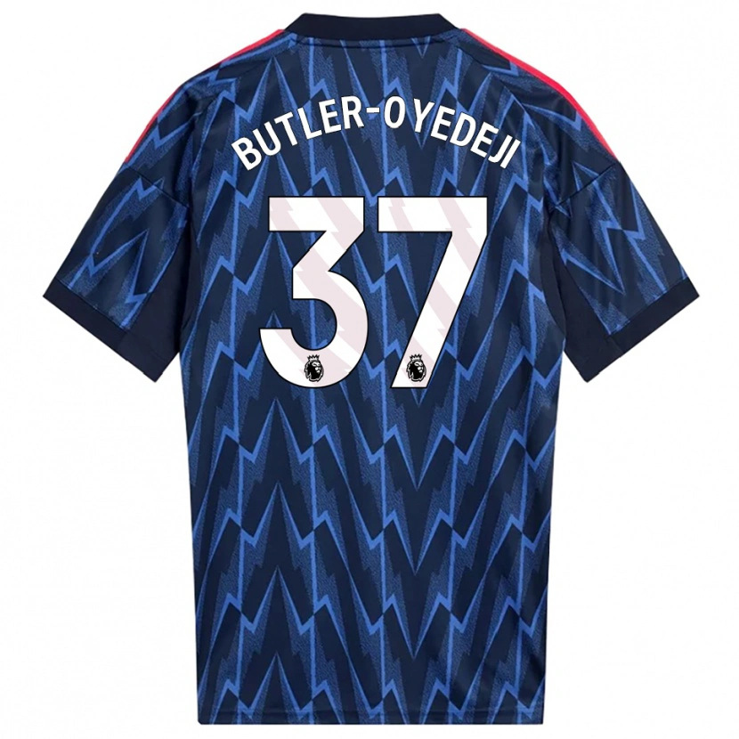 Danxen Niño Camiseta Nathan Butler-Oyedeji #37 Marino Rojo 2ª Equipación 2025/26 La Camisa
