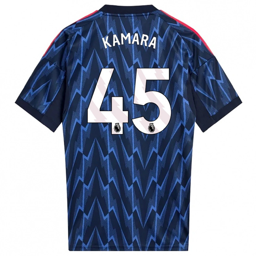 Danxen Niño Camiseta Osman Kamara #45 Marino Rojo 2ª Equipación 2025/26 La Camisa