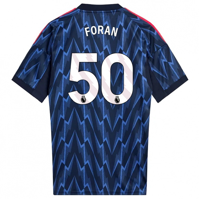 Danxen Niño Camiseta Taylor Foran #50 Marino Rojo 2ª Equipación 2025/26 La Camisa
