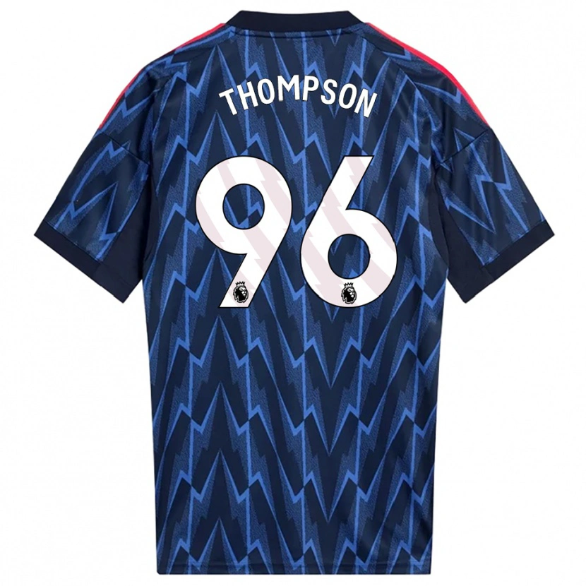 Danxen Niño Camiseta Kyran Thompson #96 Marino Rojo 2ª Equipación 2025/26 La Camisa