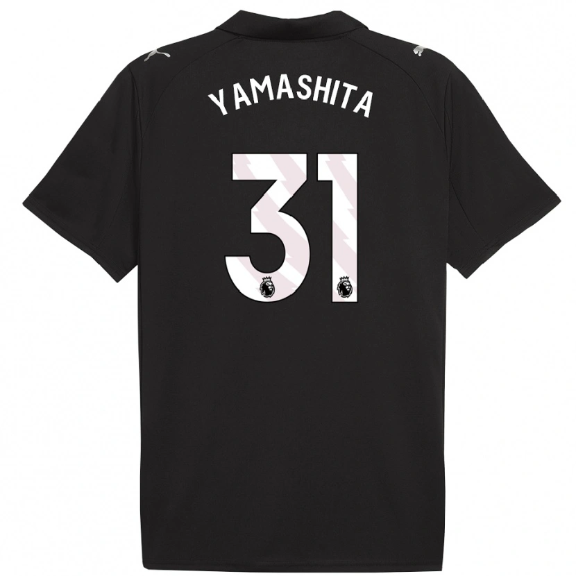 Danxen Niño Camiseta Ayaka Yamashita #31 Negro Blanco 2ª Equipación 2025/26 La Camisa