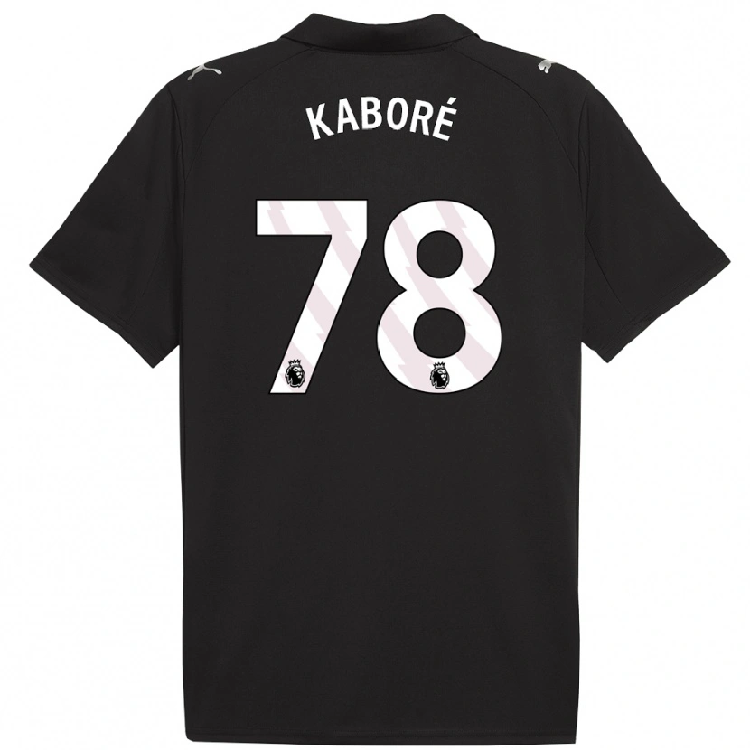 Danxen Niño Camiseta Issa Kaboré #78 Negro Blanco 2ª Equipación 2025/26 La Camisa