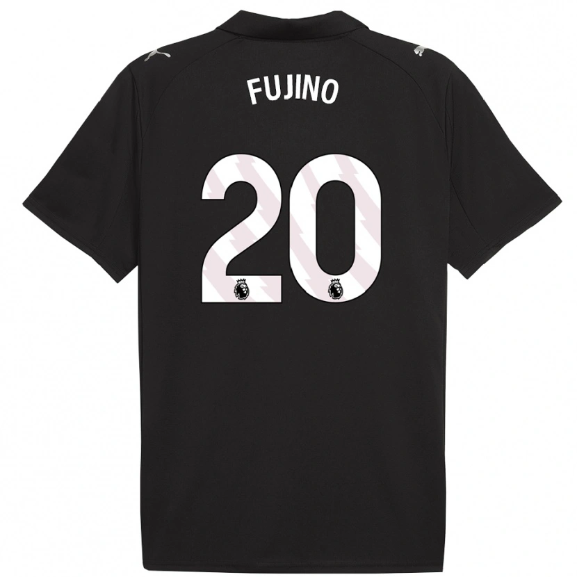 Danxen Niño Camiseta Aoba Fujino #20 Negro Blanco 2ª Equipación 2025/26 La Camisa