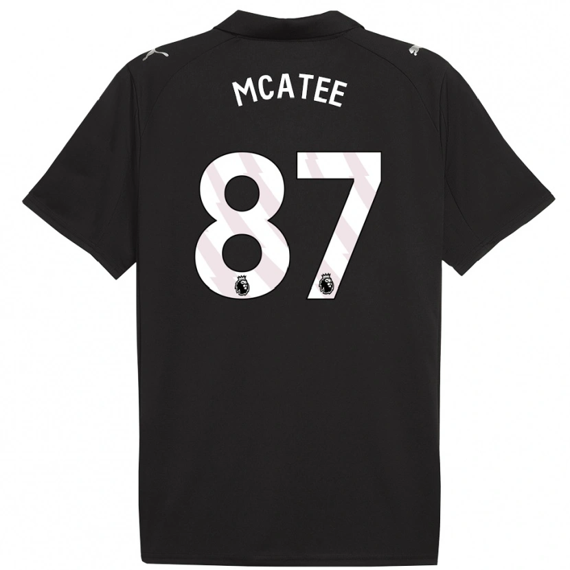 Danxen Niño Camiseta James Mcatee #87 Negro Blanco 2ª Equipación 2025/26 La Camisa
