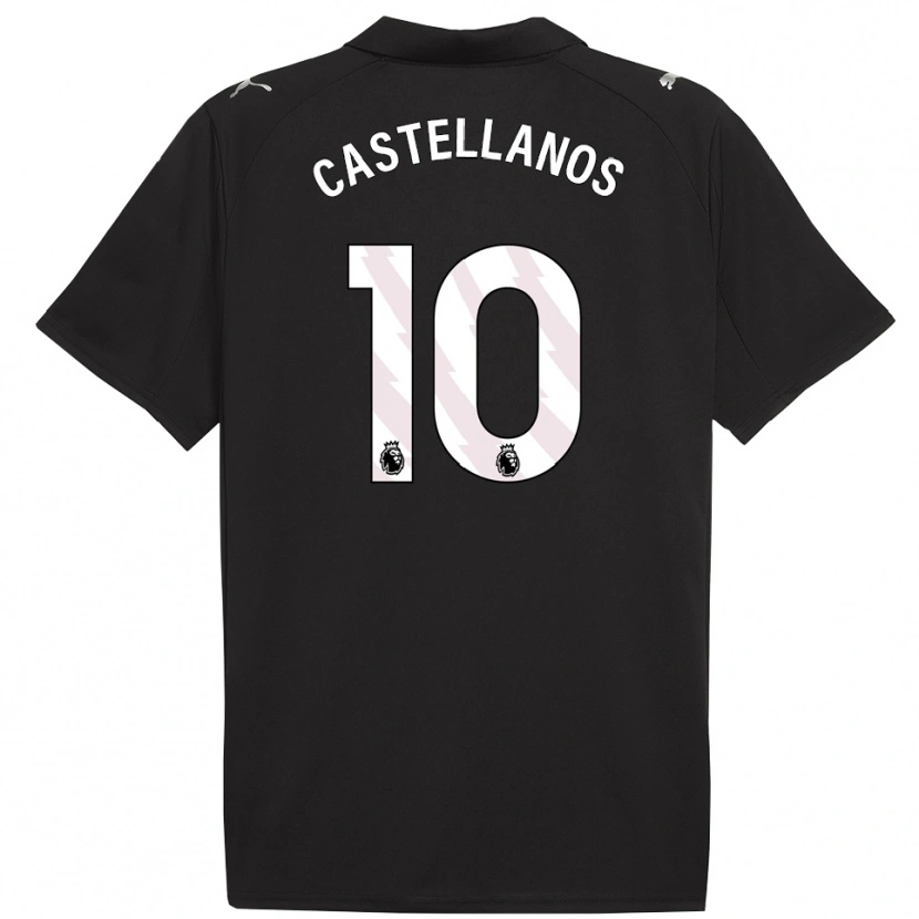 Danxen Niño Camiseta Deyna Castellanos #10 Negro Blanco 2ª Equipación 2025/26 La Camisa