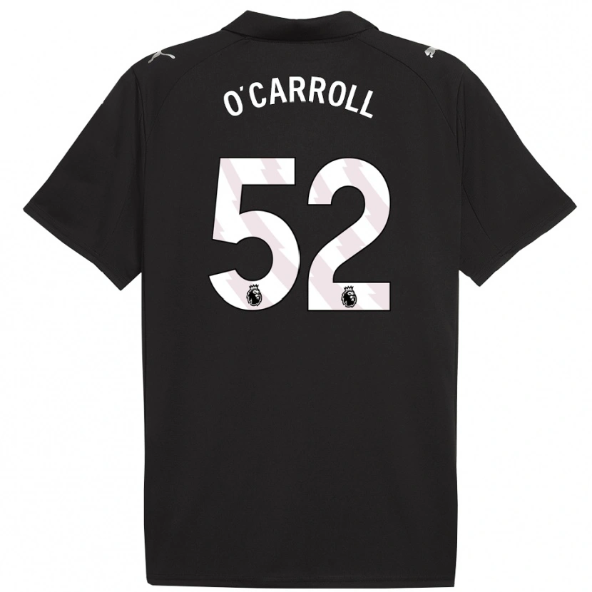 Danxen Niño Camiseta Eve O'carroll #52 Negro Blanco 2ª Equipación 2025/26 La Camisa