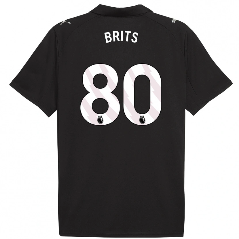 Danxen Niño Camiseta Spike Brits #80 Negro Blanco 2ª Equipación 2025/26 La Camisa