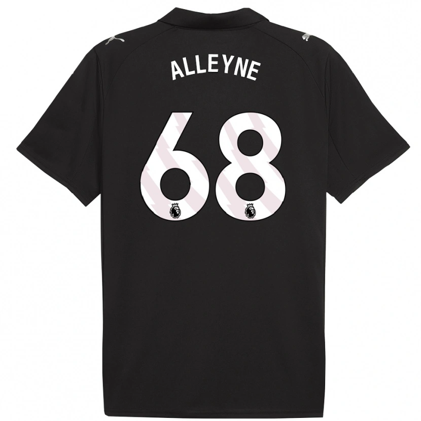 Danxen Niño Camiseta Max Alleyne #68 Negro Blanco 2ª Equipación 2025/26 La Camisa