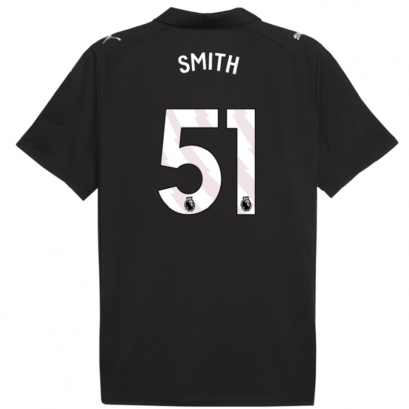 Danxen Niño Camiseta Isaac Smith #51 Negro Blanco 2ª Equipación 2025/26 La Camisa