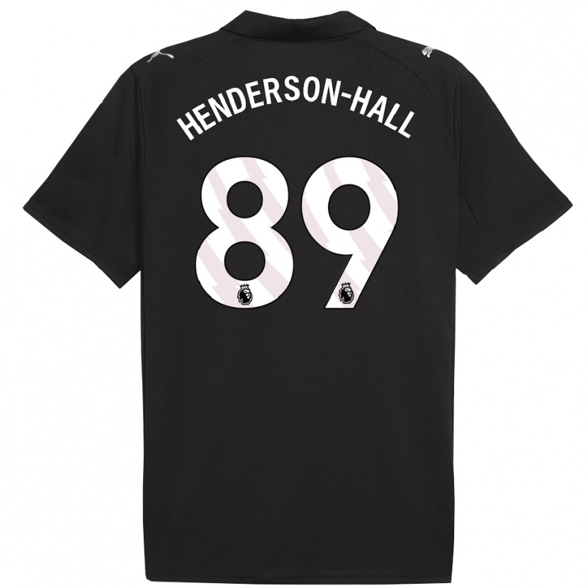 Danxen Niño Camiseta Matty Henderson-Hall #89 Negro Blanco 2ª Equipación 2025/26 La Camisa