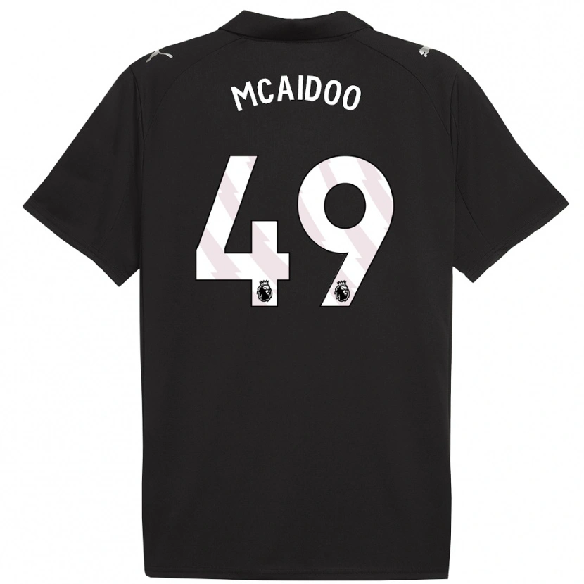 Danxen Niño Camiseta Ryan Mcaidoo #49 Negro Blanco 2ª Equipación 2025/26 La Camisa