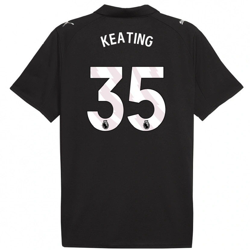 Danxen Niño Camiseta Khiara Keating #35 Negro Blanco 2ª Equipación 2025/26 La Camisa