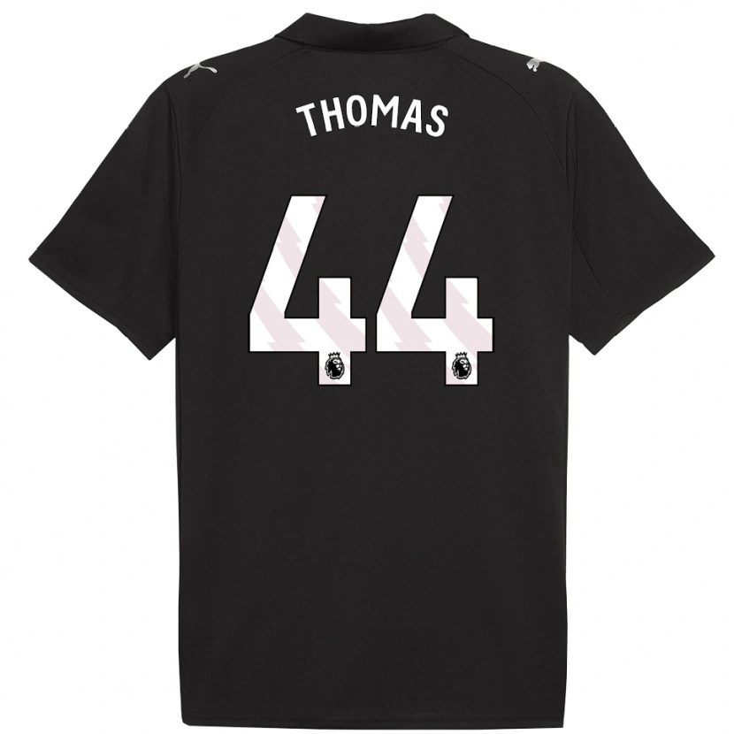 Danxen Niño Camiseta Codie Thomas #44 Negro Blanco 2ª Equipación 2025/26 La Camisa