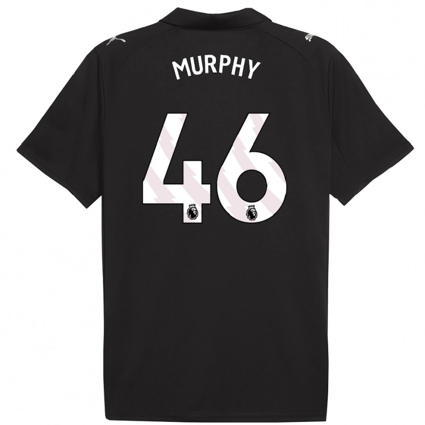 Danxen Niño Camiseta Lily Murphy #46 Negro Blanco 2ª Equipación 2025/26 La Camisa