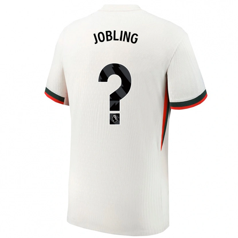 Danxen Niño Camiseta George Jobling #0 Blanco Verde 2ª Equipación 2025/26 La Camisa
