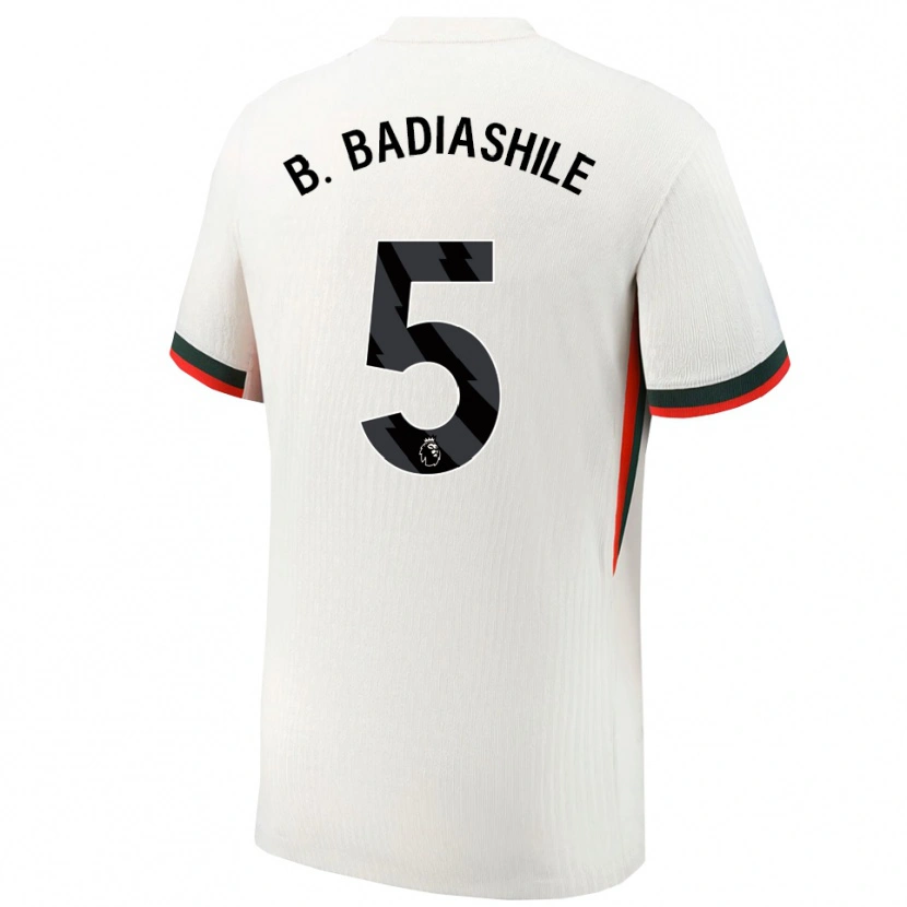 Danxen Niño Camiseta Benoît Badiashile #5 Blanco Verde 2ª Equipación 2025/26 La Camisa
