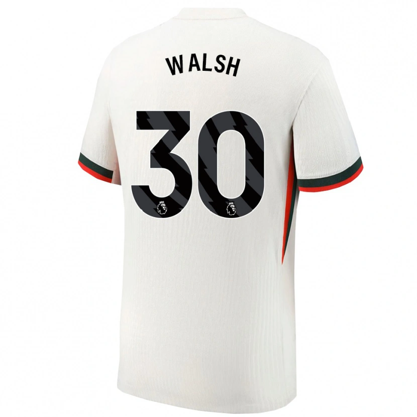 Danxen Niño Camiseta Keira Walsh #30 Blanco Verde 2ª Equipación 2025/26 La Camisa