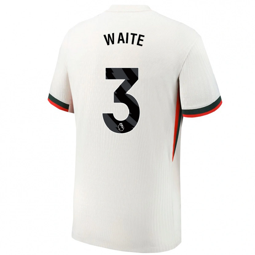 Danxen Niño Camiseta Dante Waite #3 Blanco Verde 2ª Equipación 2025/26 La Camisa