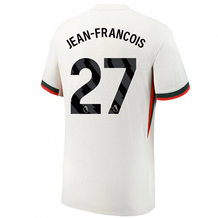 Danxen Niño Camiseta Oriane Jean-Francois #27 Blanco Verde 2ª Equipación 2025/26 La Camisa