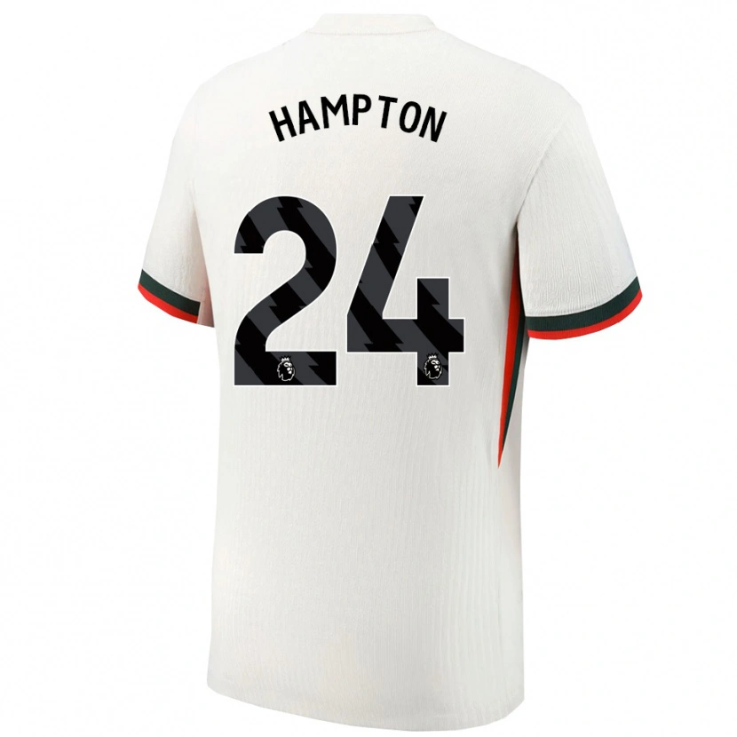 Danxen Niño Camiseta Hannah Hampton #24 Blanco Verde 2ª Equipación 2025/26 La Camisa