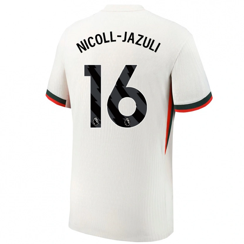 Danxen Niño Camiseta Mahdi Nicoll-Jazuli #16 Blanco Verde 2ª Equipación 2025/26 La Camisa