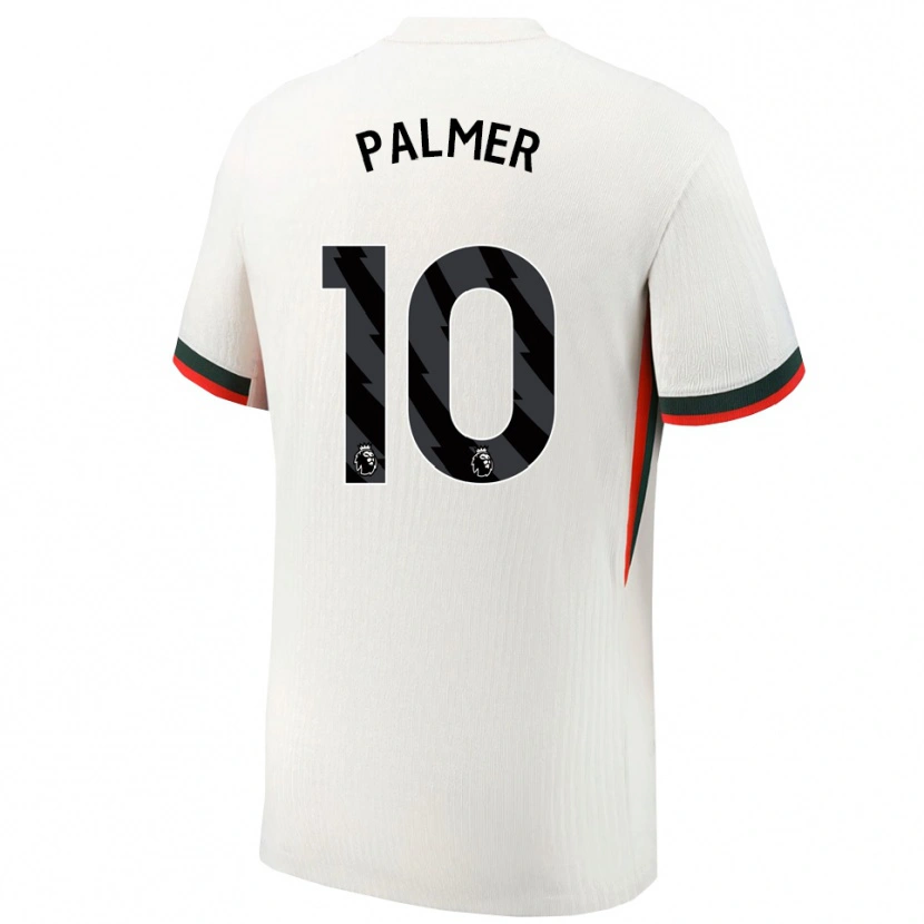 Danxen Niño Camiseta Cole Palmer #10 Blanco Verde 2ª Equipación 2025/26 La Camisa