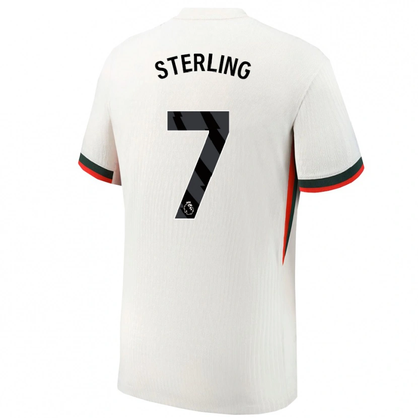 Danxen Niño Camiseta Raheem Sterling #7 Blanco Verde 2ª Equipación 2025/26 La Camisa