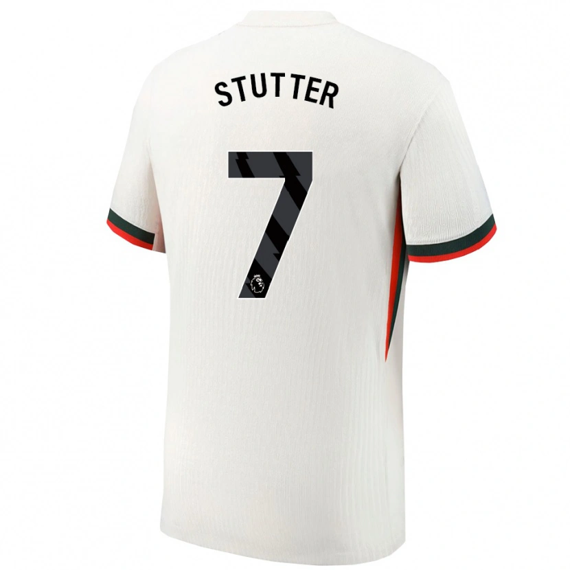 Danxen Niño Camiseta Ronnie Stutter #7 Blanco Verde 2ª Equipación 2025/26 La Camisa