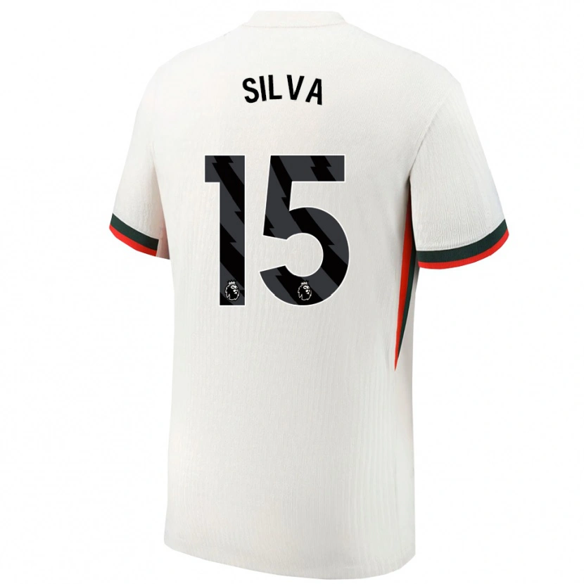 Danxen Niño Camiseta Isaac Silva #15 Blanco Verde 2ª Equipación 2025/26 La Camisa