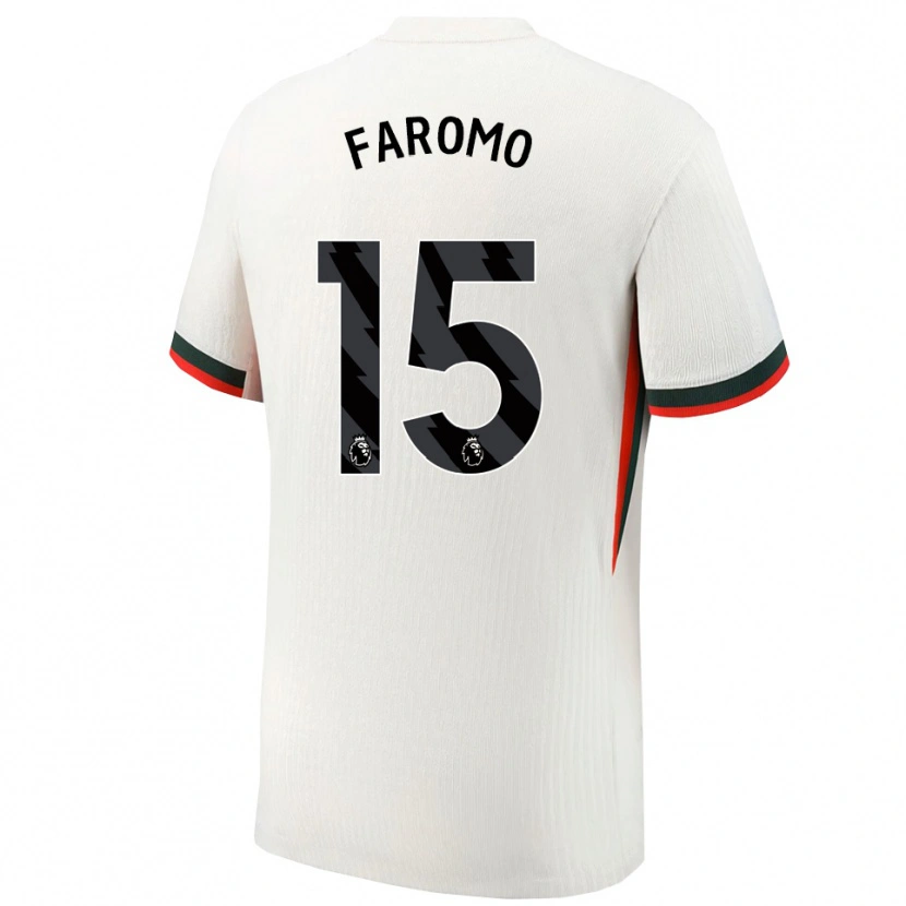 Danxen Niño Camiseta Trey Faromo #15 Blanco Verde 2ª Equipación 2025/26 La Camisa