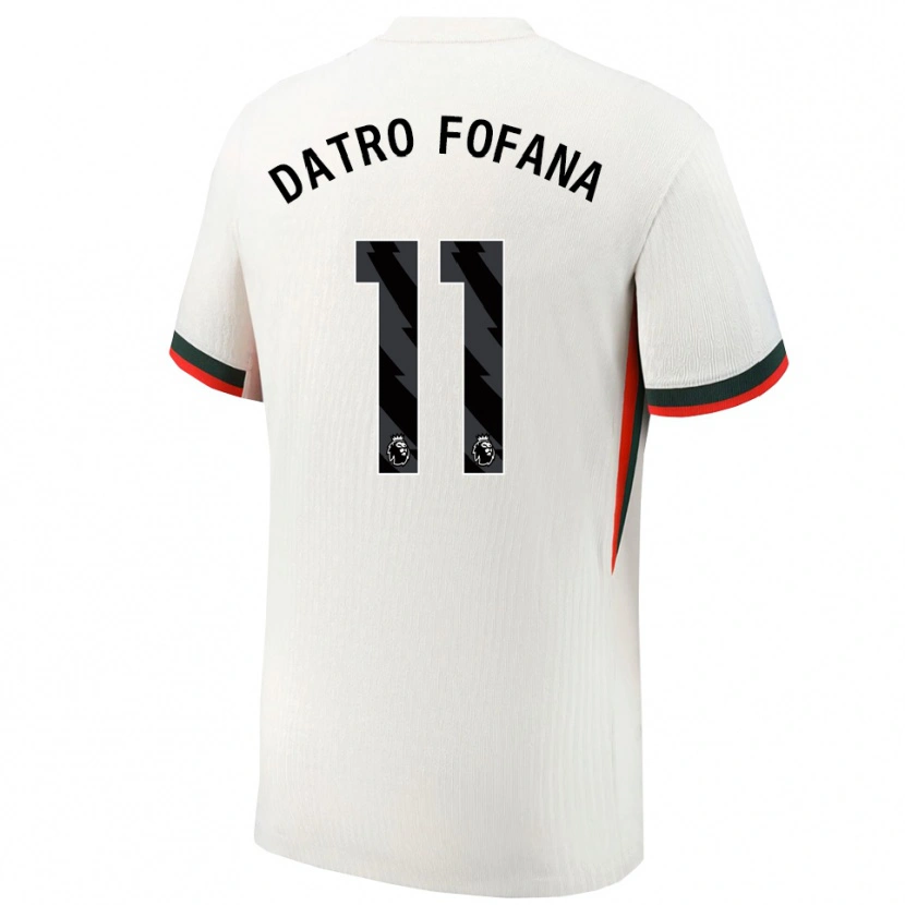 Danxen Niño Camiseta David Datro Fofana #11 Blanco Verde 2ª Equipación 2025/26 La Camisa
