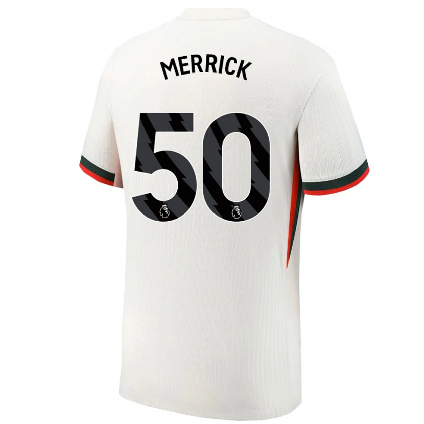 Danxen Niño Camiseta Max Merrick #50 Blanco Verde 2ª Equipación 2025/26 La Camisa